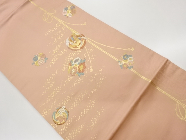 JAPANESE NAGOYA OBI / WOVEN FLOWERS
